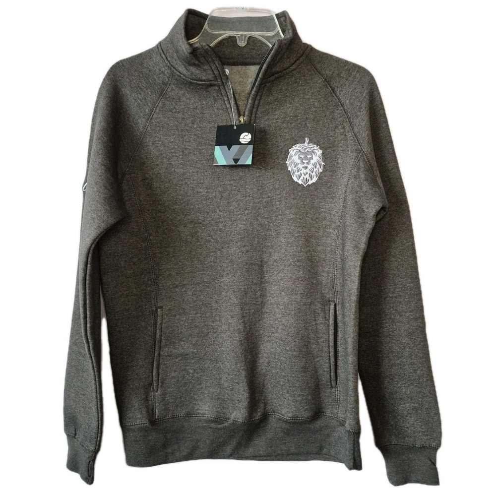 Ouray White Lion Logo Men's Gray Sweatshirt Long Sleeve Sz S